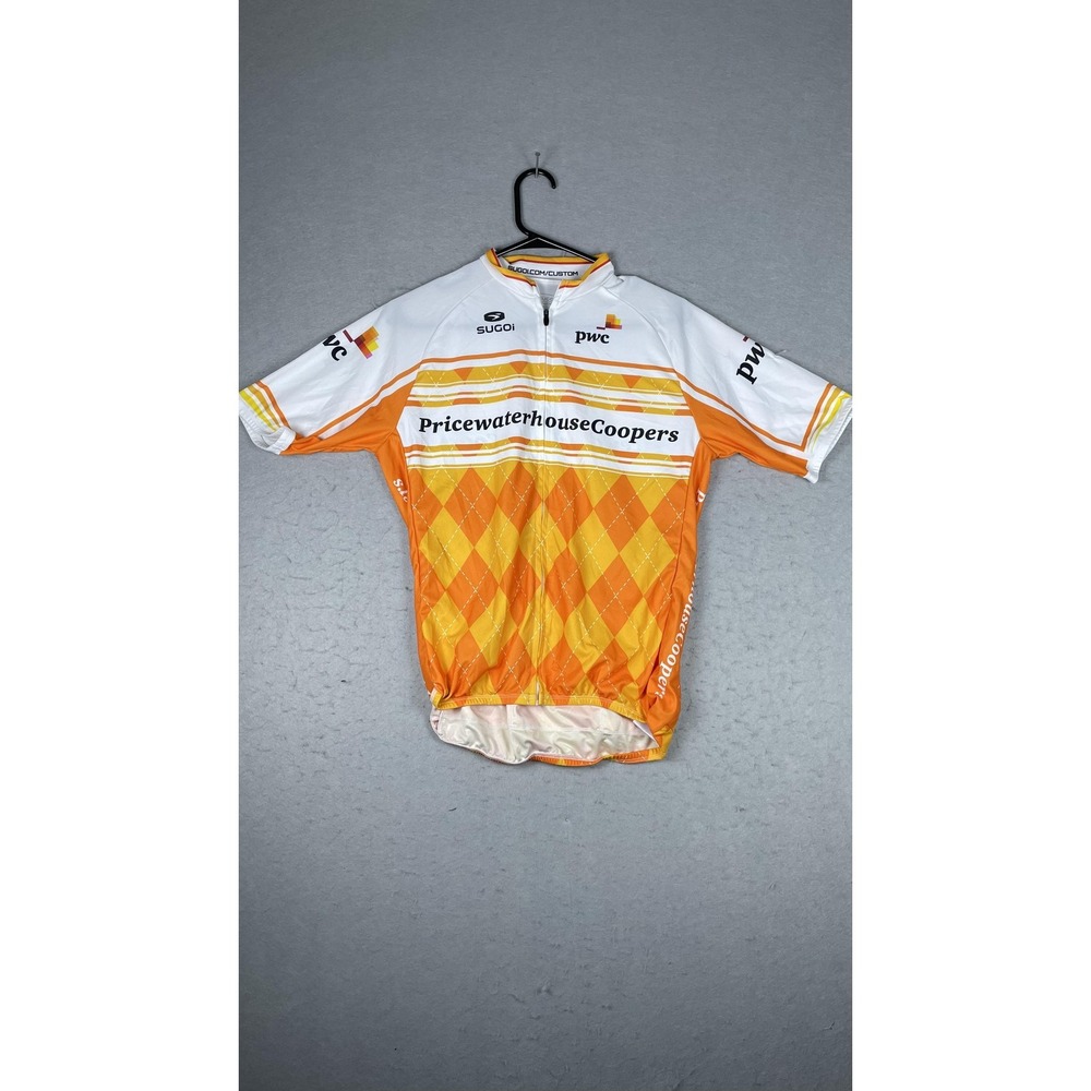 Sugoi PwC PricewaterhouseCoopers Cycling‎ Jersey Short Sleeve Full Zip Orange